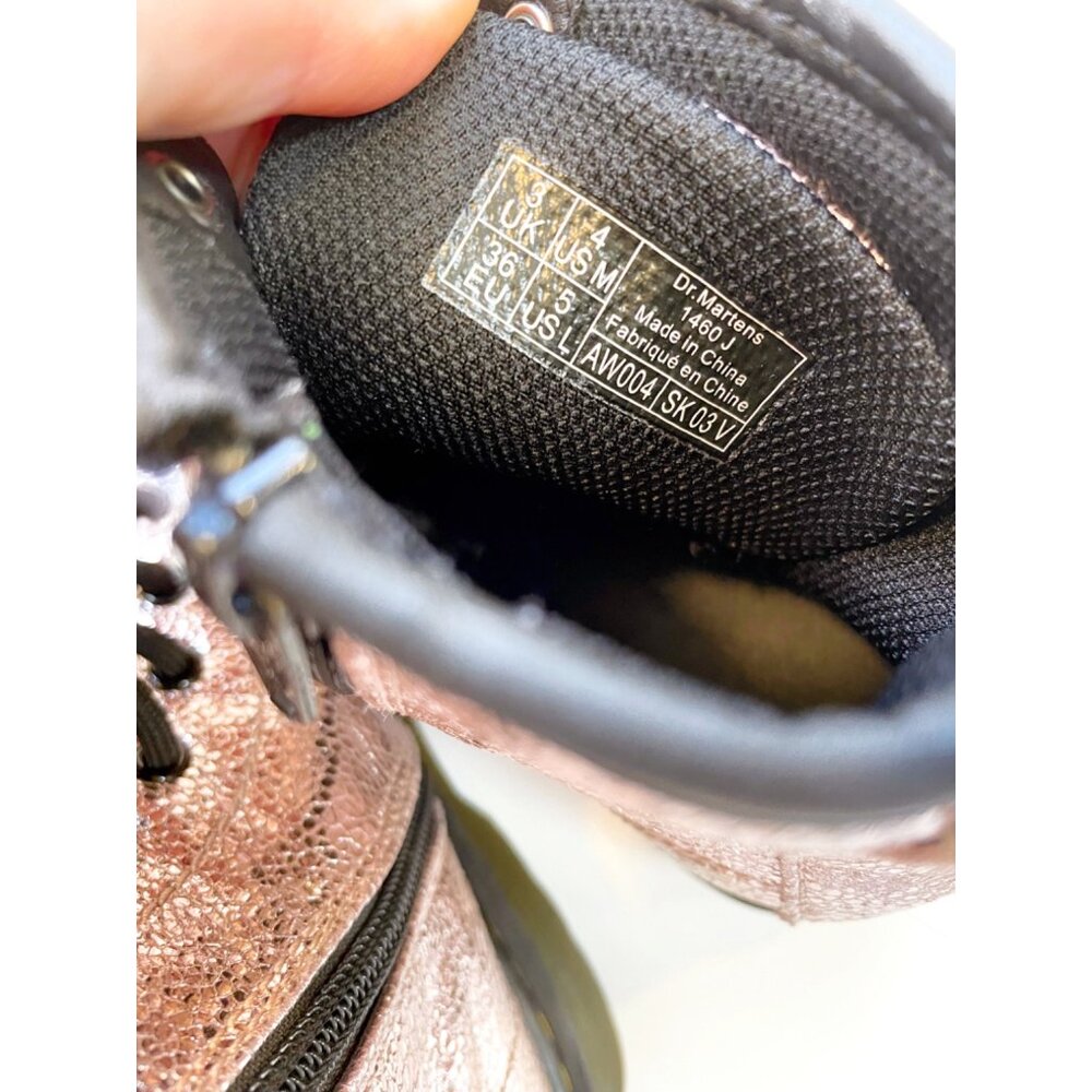 Dr. Martens Crinkle Metallic Lace Up Boots, Women's Size 5 - Picture 6 of 8
